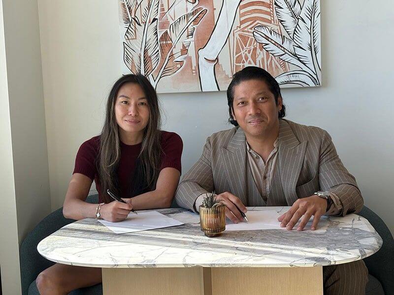 Robbie Antonio with Lucy Guo, the world’s youngest self-made female billionaire