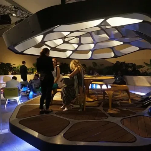 Modern design pavilion by Zaha Hadid