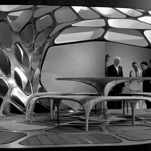 Backyard dining, Zaha Hadid-style