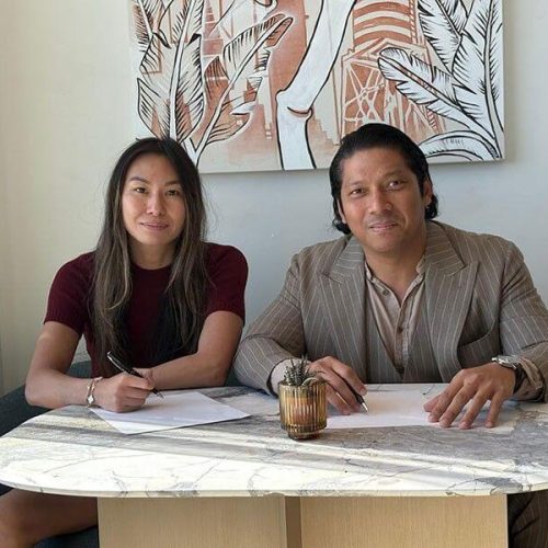 Robbie Antonio with Lucy Guo, the world’s youngest self-made female billionaire