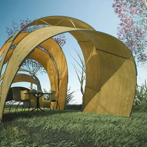 These Armadillo-Inspired Canopies Create a Versatile and Comfortable Space